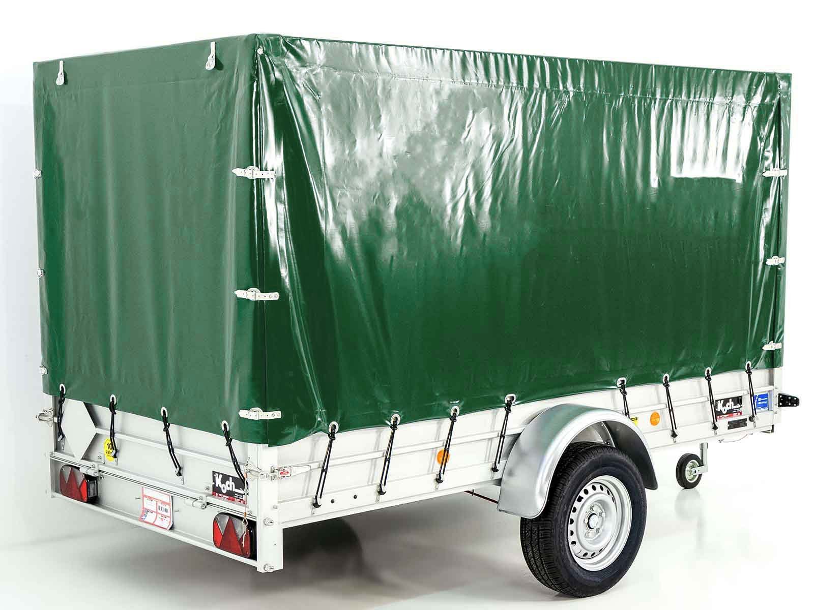 Koch Anhänger mit Plane 150x300cm 1300kg | Typ 7.13 | Hochplane 160cm - Grün – Bild 12