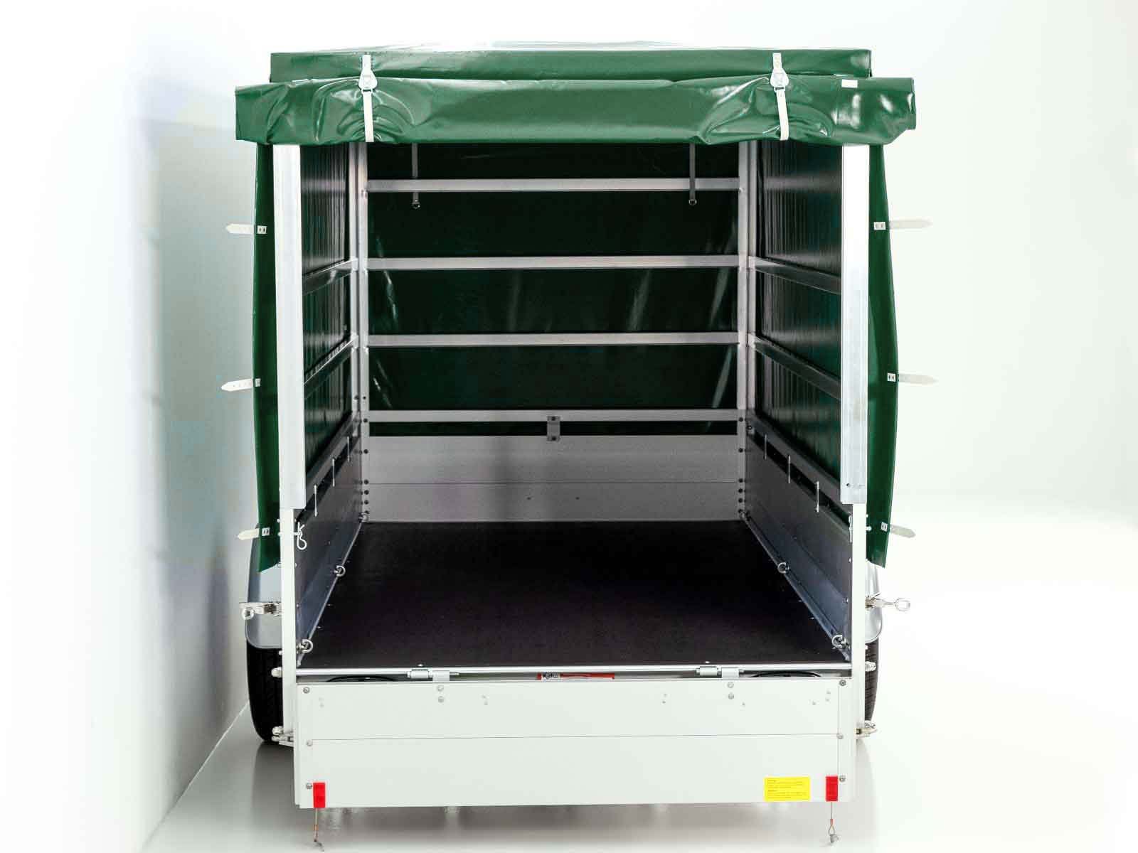 Koch Anhänger mit Plane 150x300cm 1300kg | Typ 7.13 | Hochplane 160cm - Grün – Bild 14