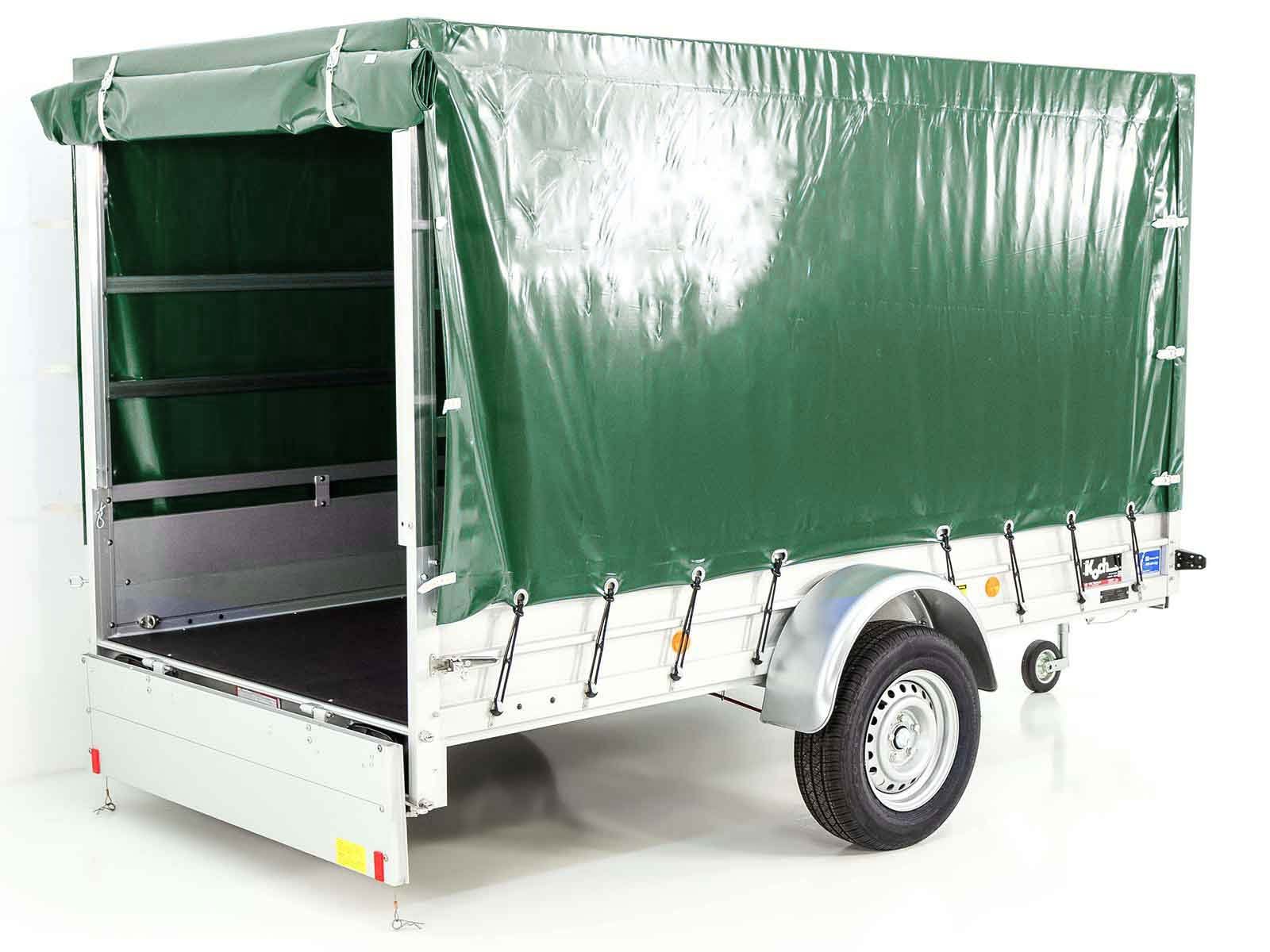 Koch Anhänger mit Plane 150x300cm 1300kg | Typ 7.13 | Hochplane 160cm - Grün – Bild 15