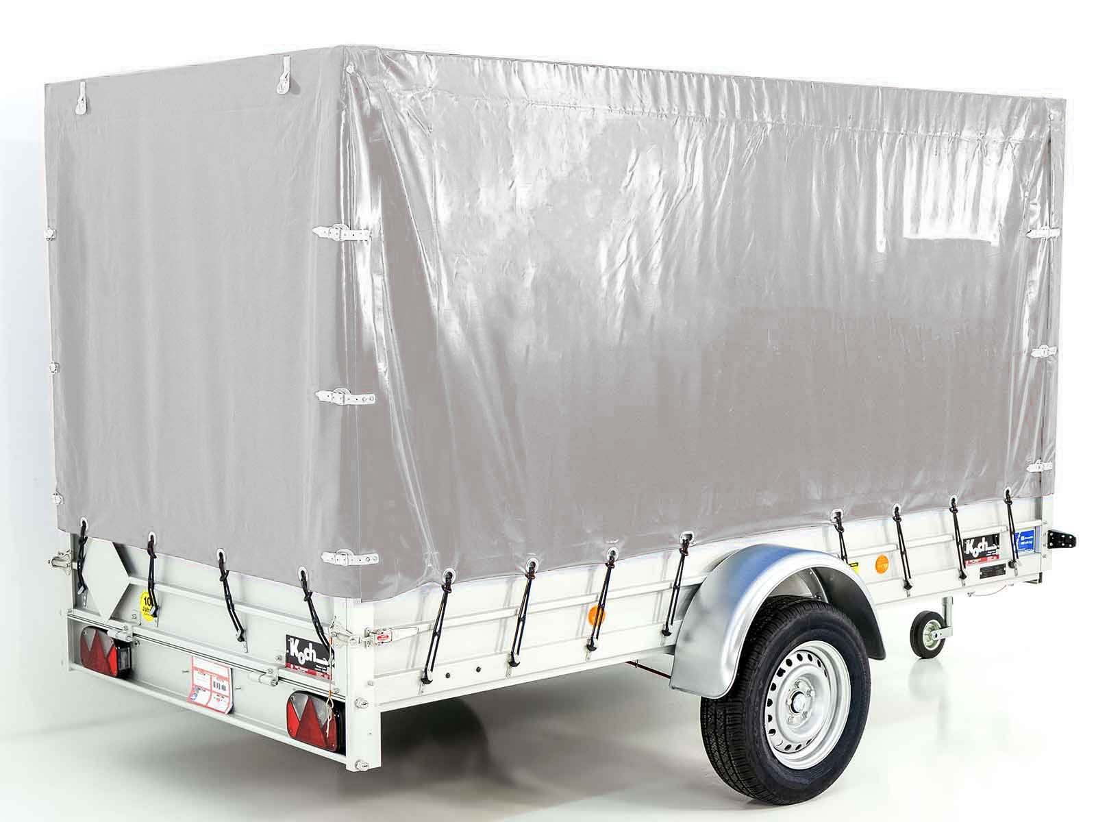Koch Anhänger mit Plane 150x300cm 1300kg | Typ 7.13 | Hochplane 160cm - Silber – Bild 14