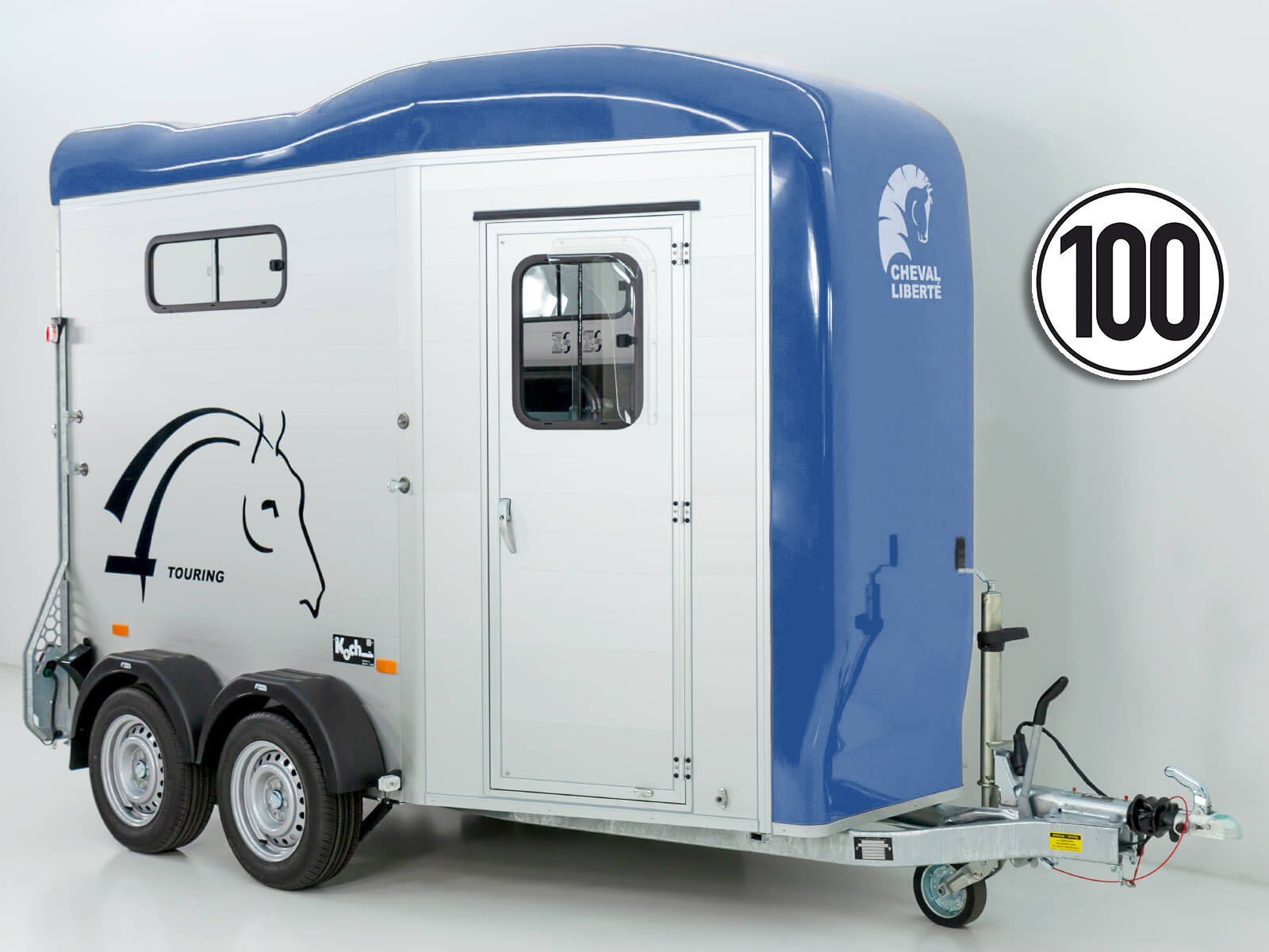 Cheval Liberte Pferdeanhänger Touring Jumping | Pullman-Fahrwerk | Sattelkammer | blau