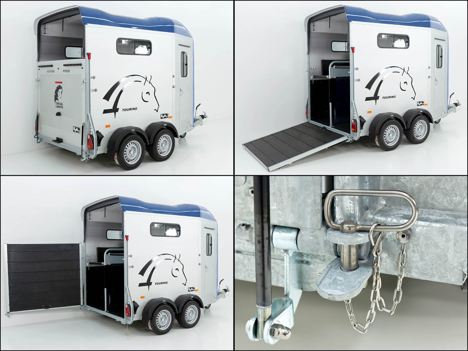 Cheval Liberte Pferdeanhänger Touring Jumping | Pullman-Fahrwerk | Sattelkammer | blau – Bild 9