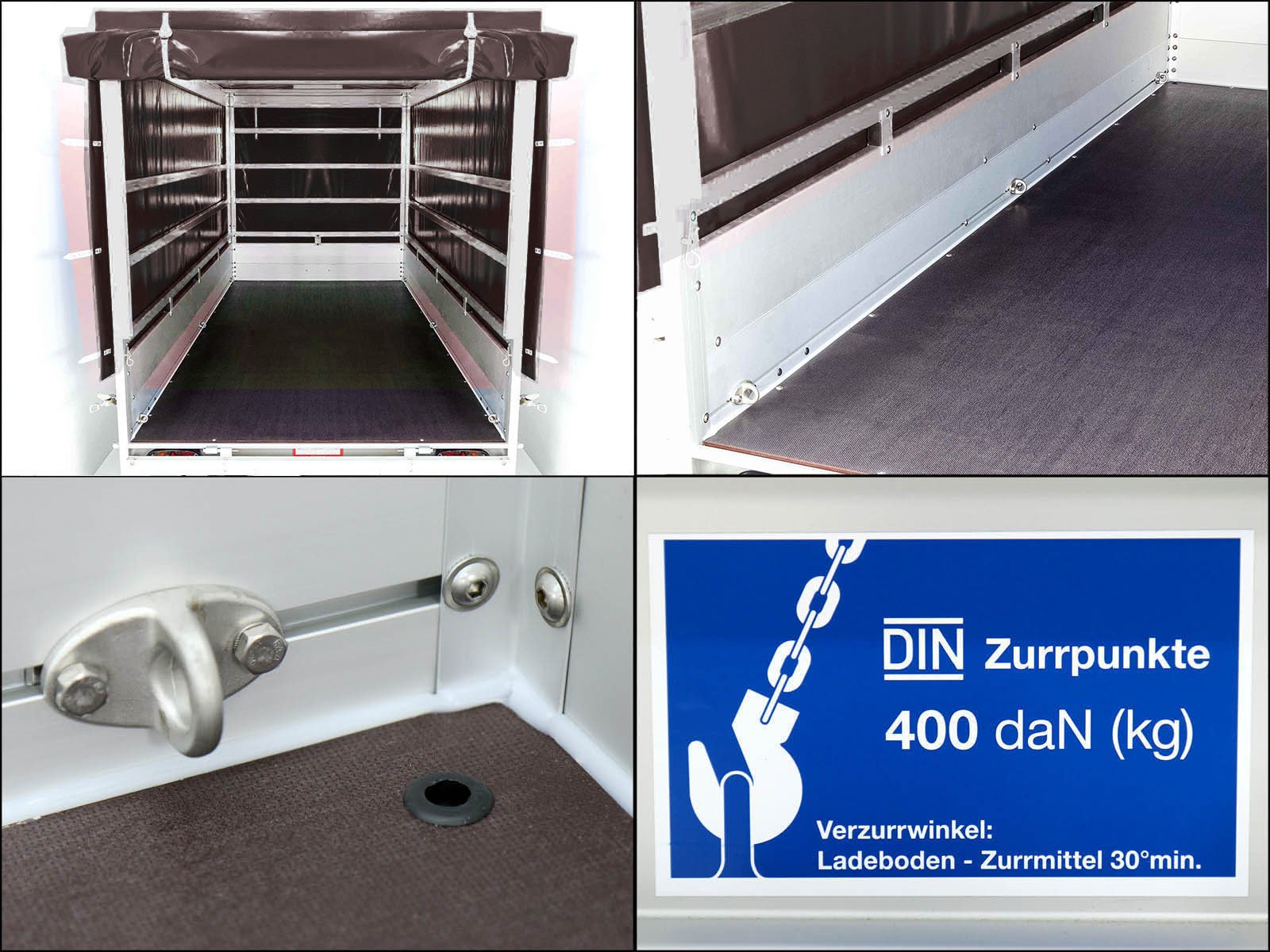 Koch Anhänger mit Plane 150x300cm 1300kg | Typ 7.13 | Hochplane 160cm - Schwarz – Bild 7