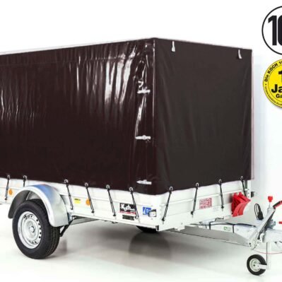 Koch Anhänger mit Plane 150x300cm 1300kg | Typ 7.13 | Hochplane 160cm – Schwarz