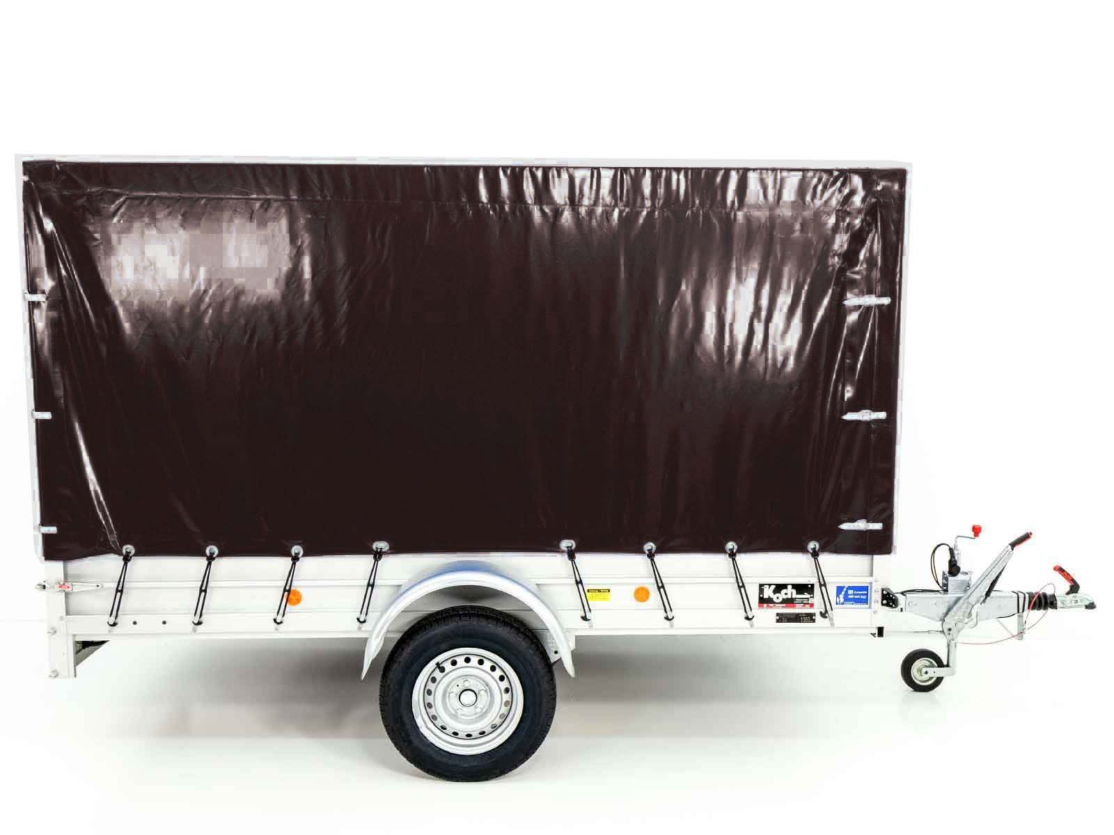 Koch Anhänger mit Plane 150x300cm 1300kg | Typ 7.13 | Hochplane 160cm - Schwarz – Bild 15