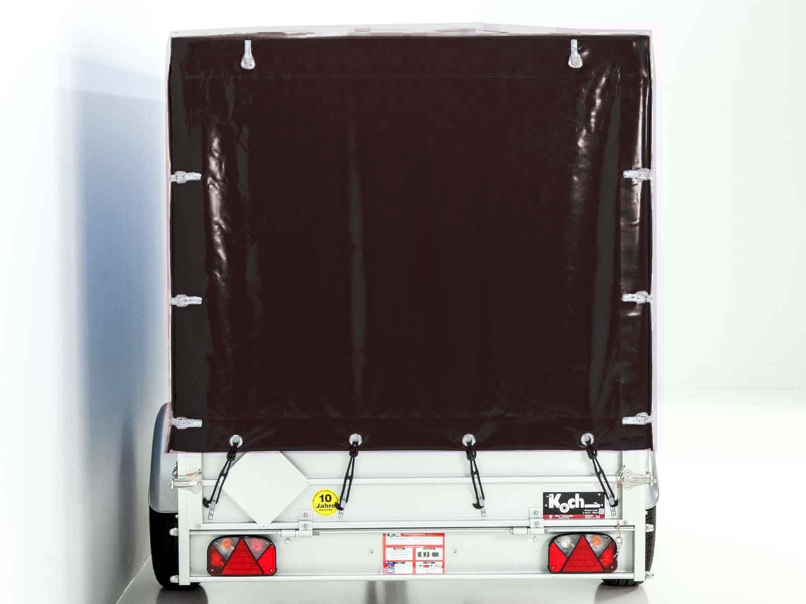 Koch Anhänger mit Plane 150x300cm 1300kg | Typ 7.13 | Hochplane 160cm - Schwarz – Bild 2