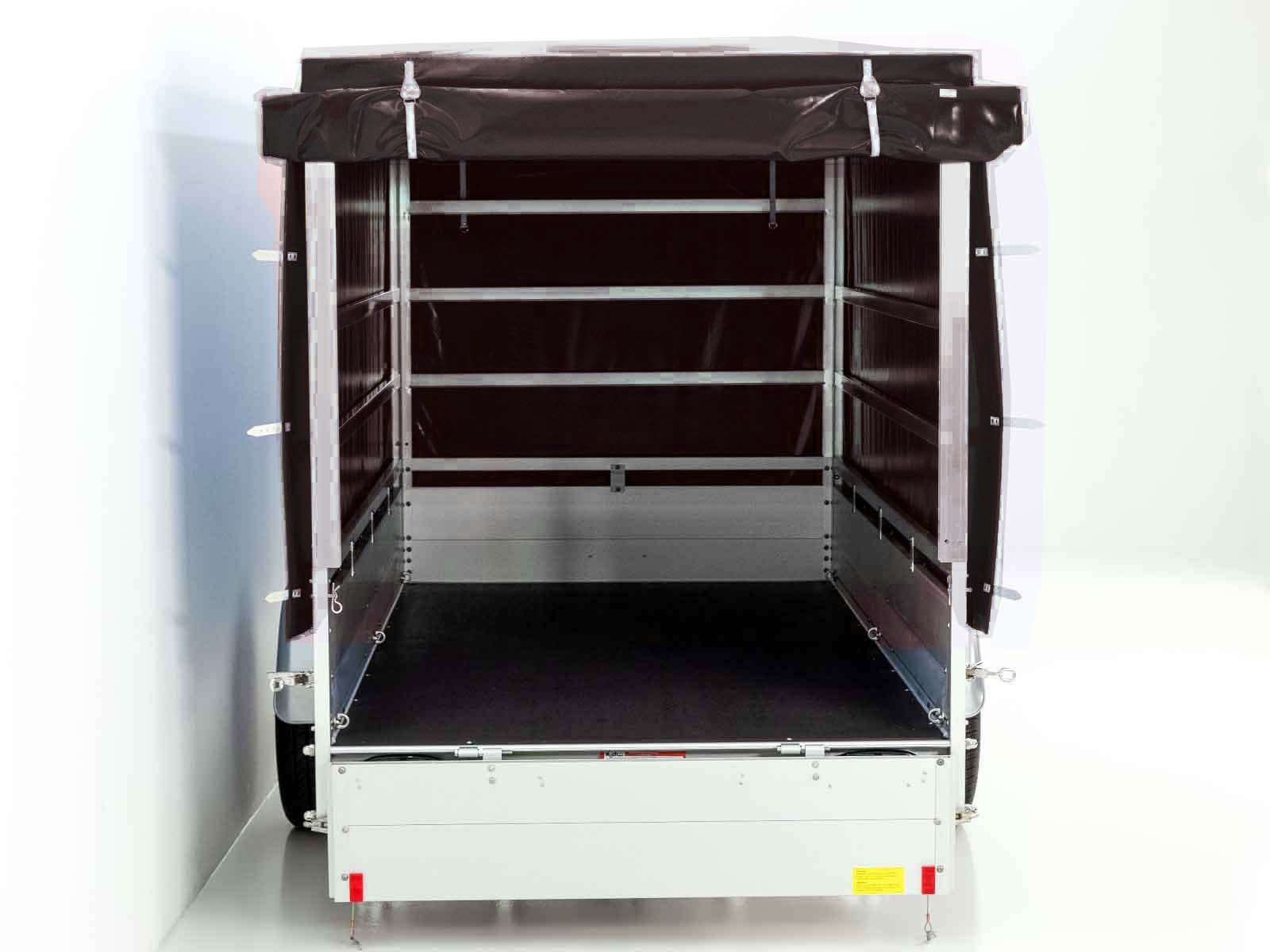 Koch Anhänger mit Plane 150x300cm 1300kg | Typ 7.13 | Hochplane 160cm - Schwarz – Bild 3
