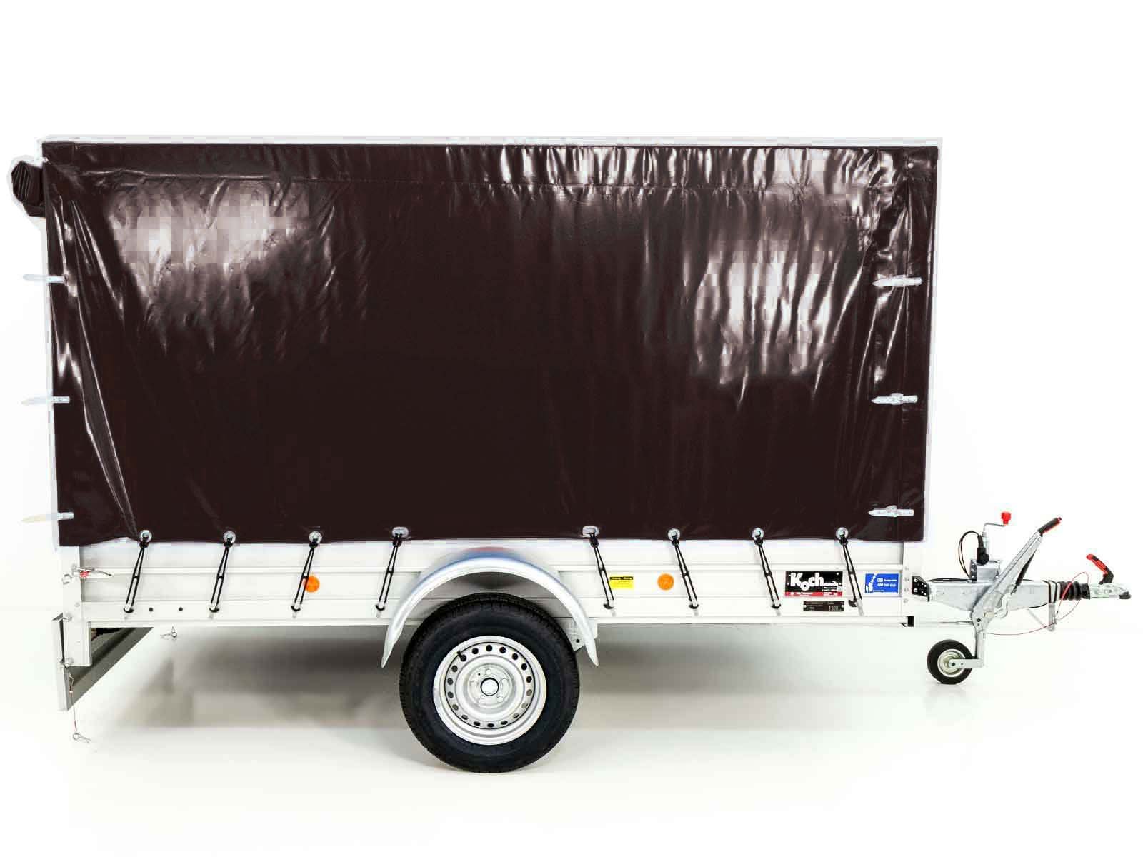 Koch Anhänger mit Plane 150x300cm 1300kg | Typ 7.13 | Hochplane 160cm - Schwarz – Bild 5