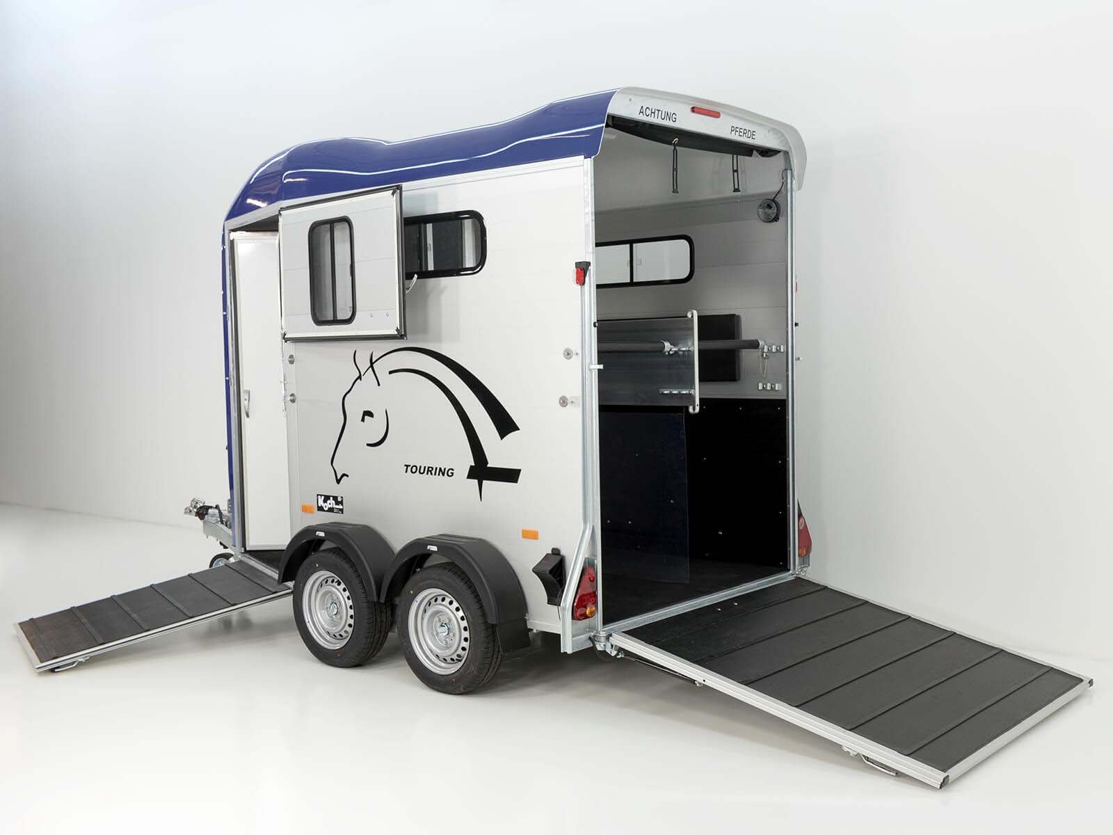 Cheval Liberte Pferdeanhänger Touring Country | Sattelkammer | Frontausstieg | blau – Bild 6