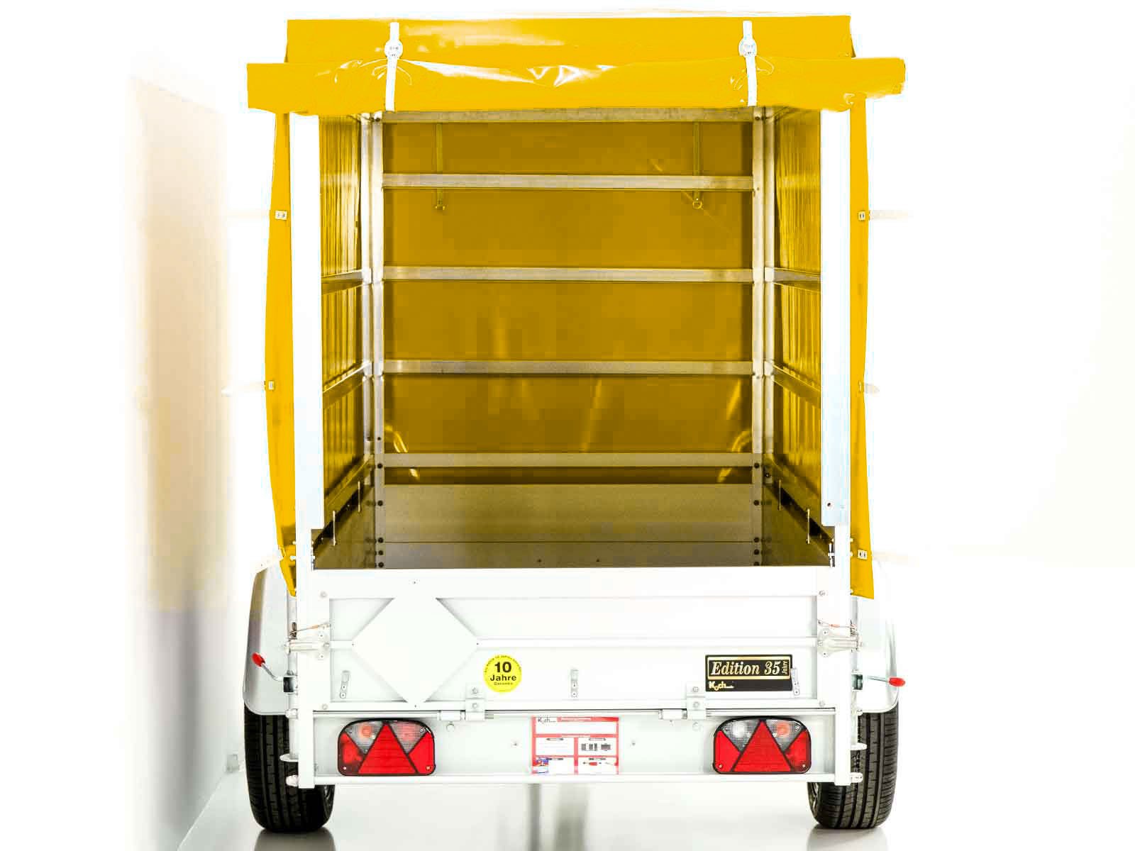 Koch-Anhänger "Edition 35" 125x250cm 1300kg | Typ 4.13 | Hochplane 160cm Gelb – Bild 14