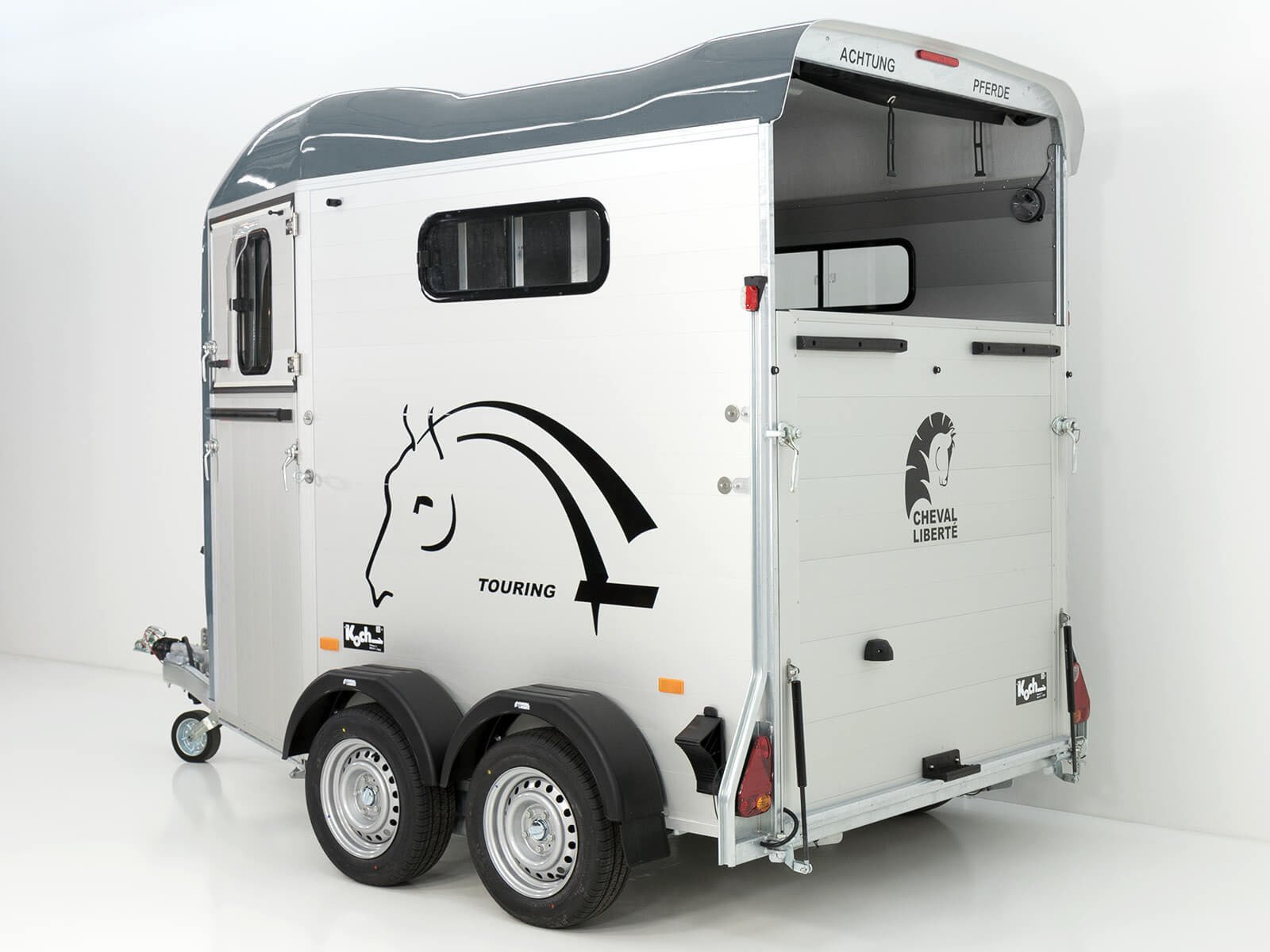 Cheval Liberte Pferdeanhänger Touring Country | Sattelkammer | Frontausstieg | grau – Bild 11