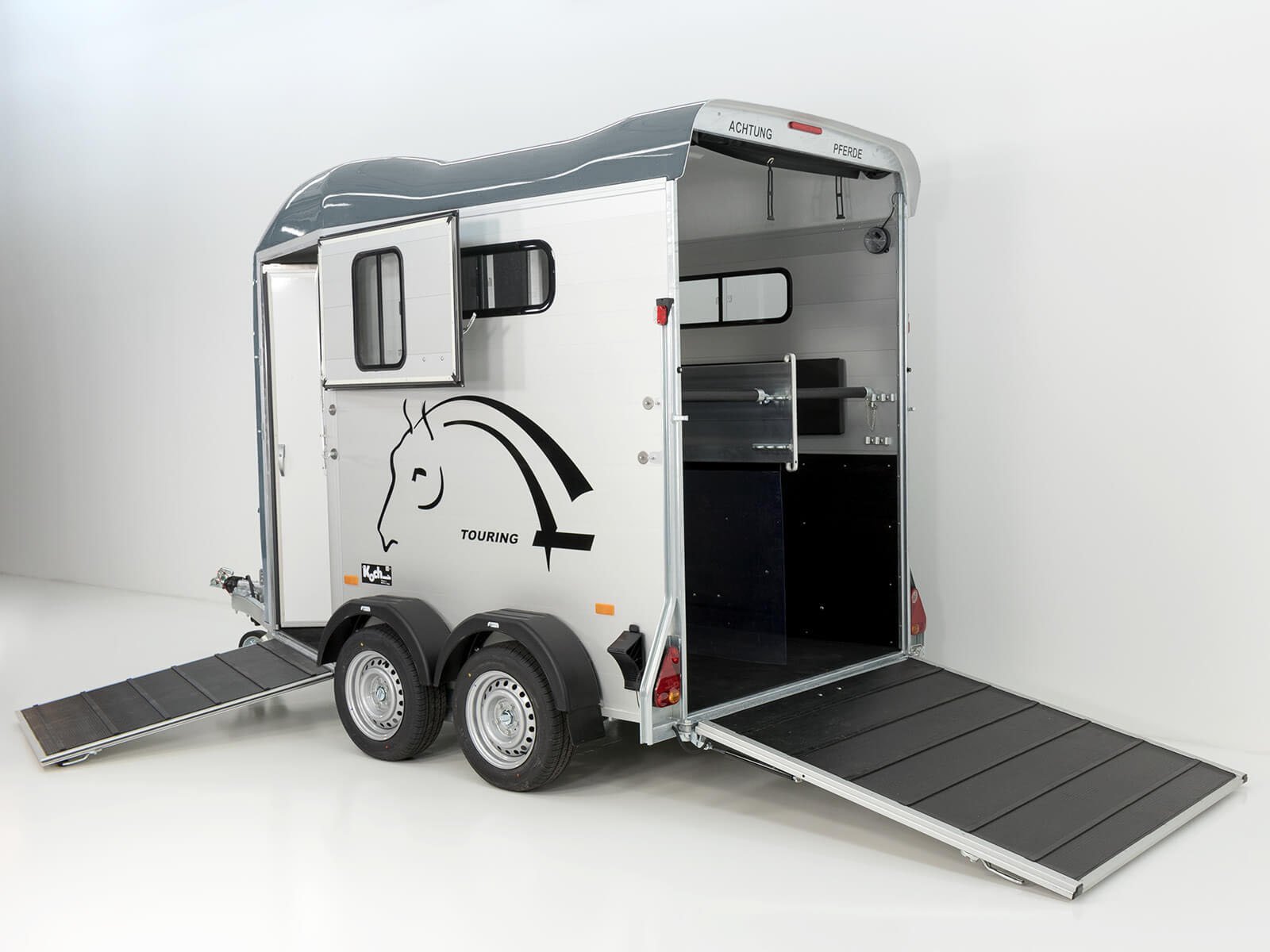 Cheval Liberte Pferdeanhänger Touring Country | Sattelkammer | Frontausstieg | grau – Bild 15