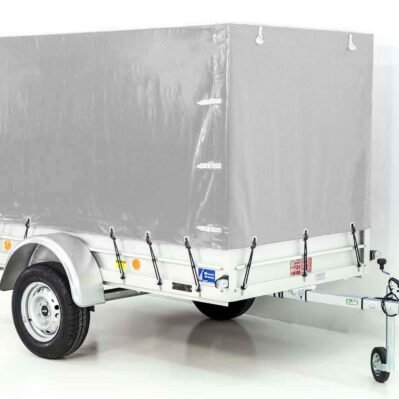 Koch Anhänger mit Plane 125x250cm 750kg | Typ U4 | Hochplane 140 cm Profi | Silber