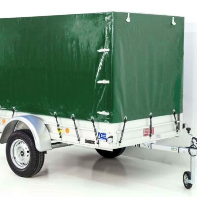 Koch Anhänger mit Plane 125x250cm 750kg | Typ U4 | Hochplane 140 cm Profi | Grün