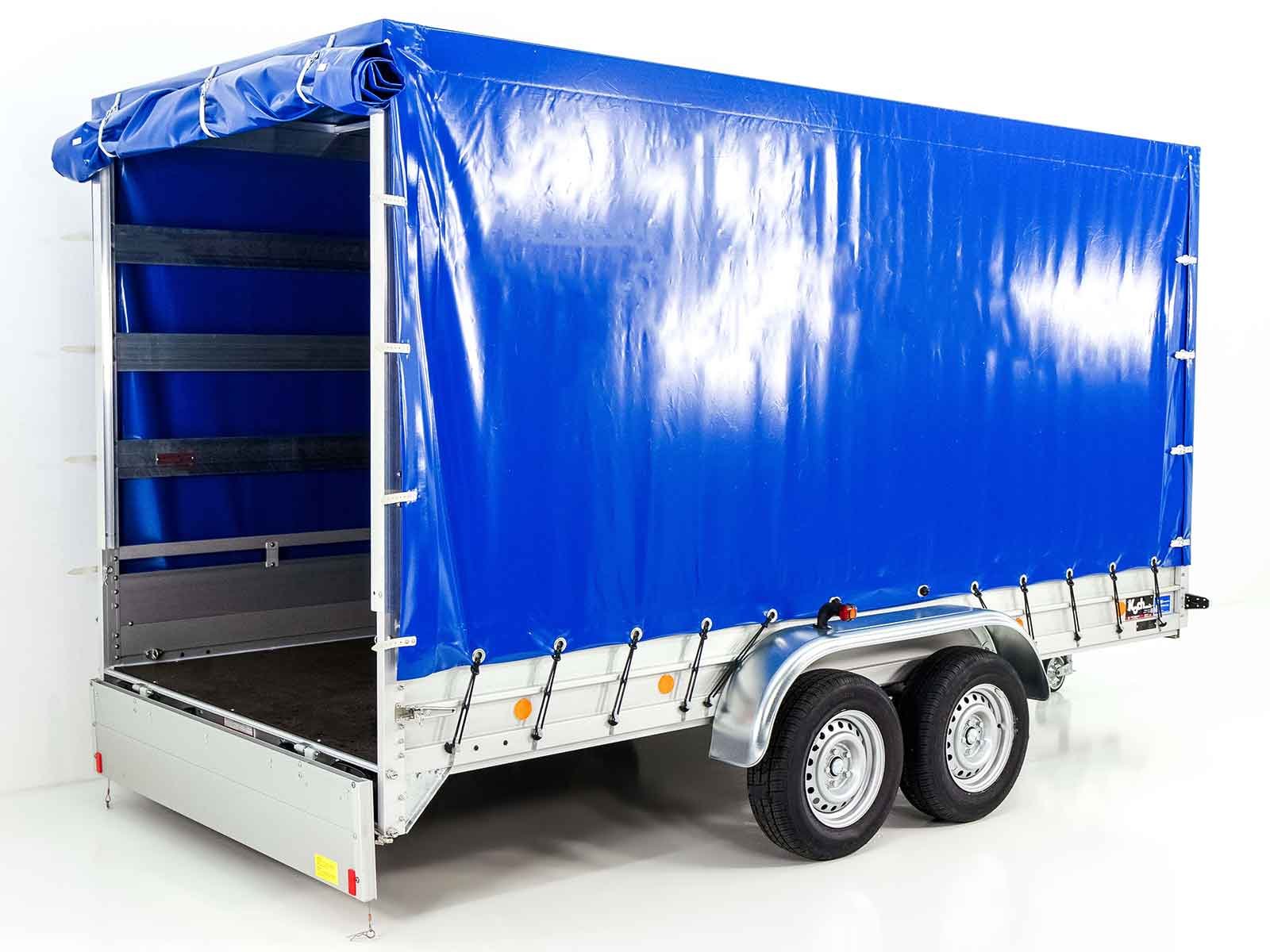 Koch Anhänger mit Plane 185x400cm 2600kg | Typ 10.26 | Hochplane 200cm Blau – Bild 11