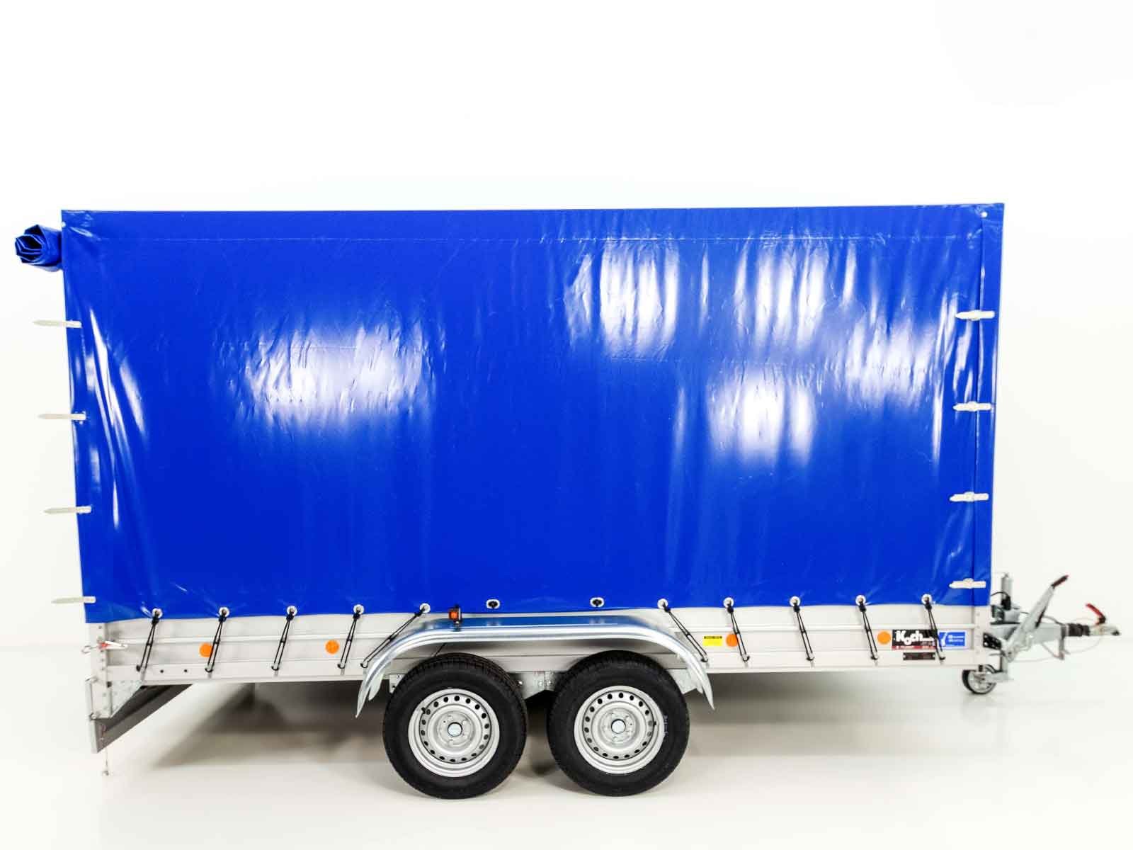 Koch Anhänger mit Plane 185x400cm 2600kg | Typ 10.26 | Hochplane 200cm Blau – Bild 12