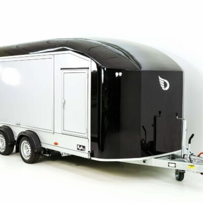 Debon Kofferanhänger Roadster C1000 200x500x200 cm 3,5t schwarz | E-Winde | Erhöhungsrampen