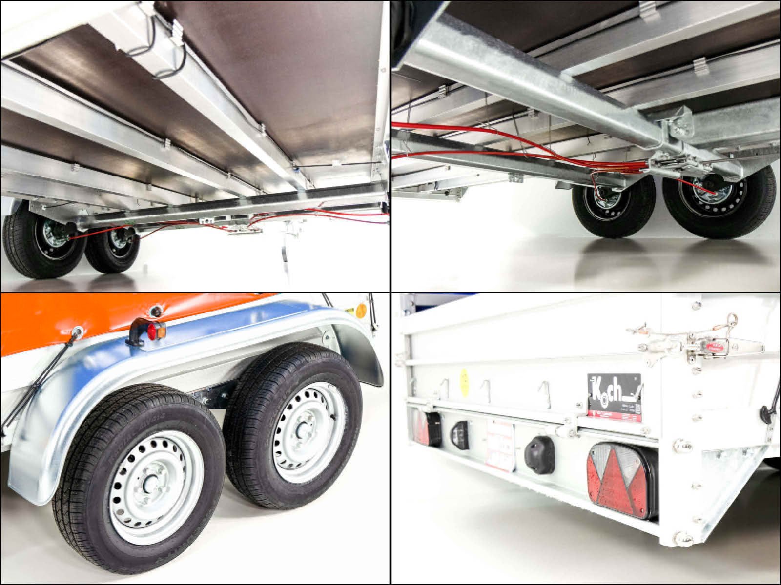 Koch Anhänger mit Plane 185x400 cm 2600 kg | Typ 10.26 | Hochplane 200 cm - Orange – Bild 13