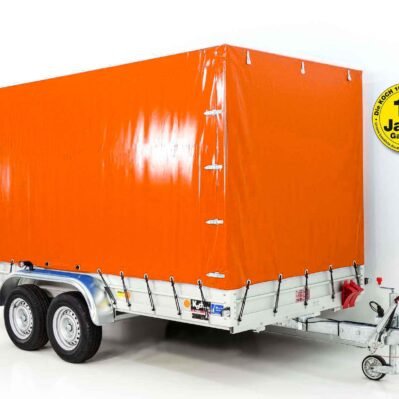 Koch Anhänger mit Plane 185x400 cm 2600 kg | Typ 10.26 | Hochplane 200 cm - Orange