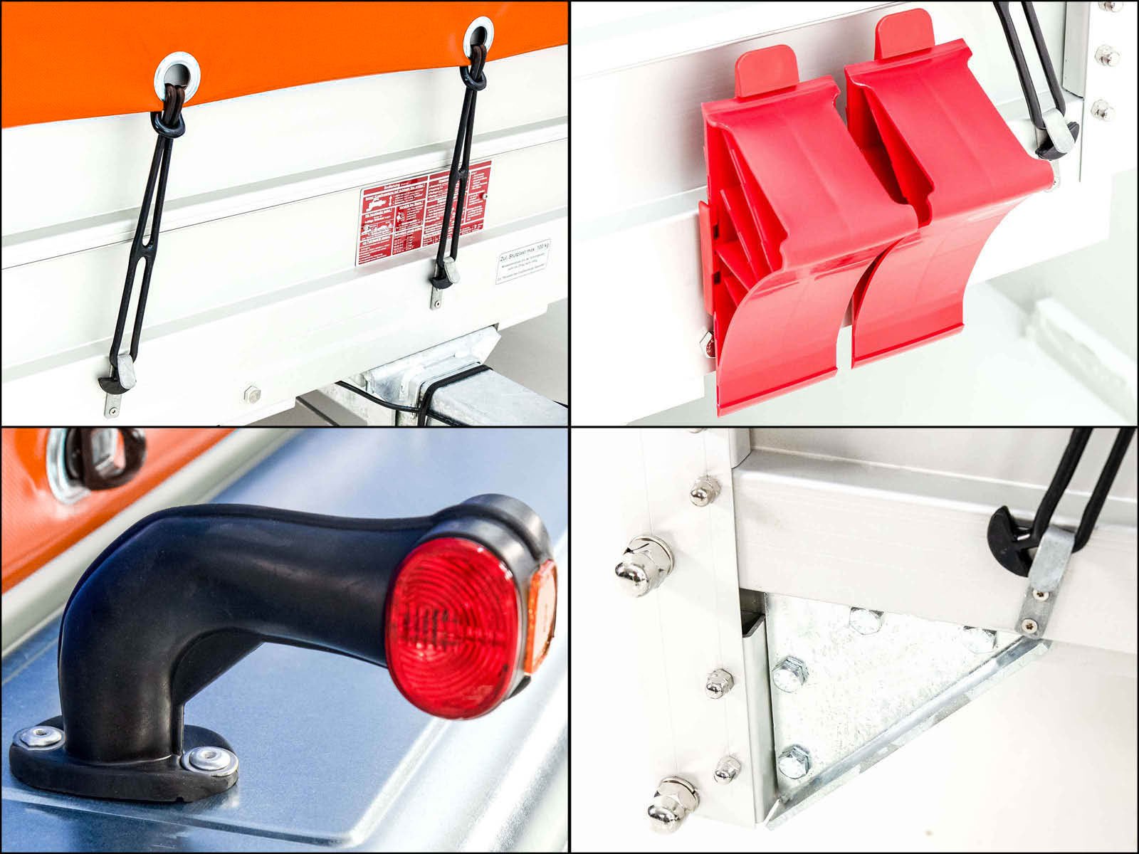 Koch Anhänger mit Plane 185x400cm 2600kg | Typ 10.26 | Hochplane 200cm Orange – Bild 10