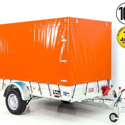 Koch Anhänger mit Plane 150x300cm 1300kg | Typ 7.13 | Hochplane 160cm – Orange