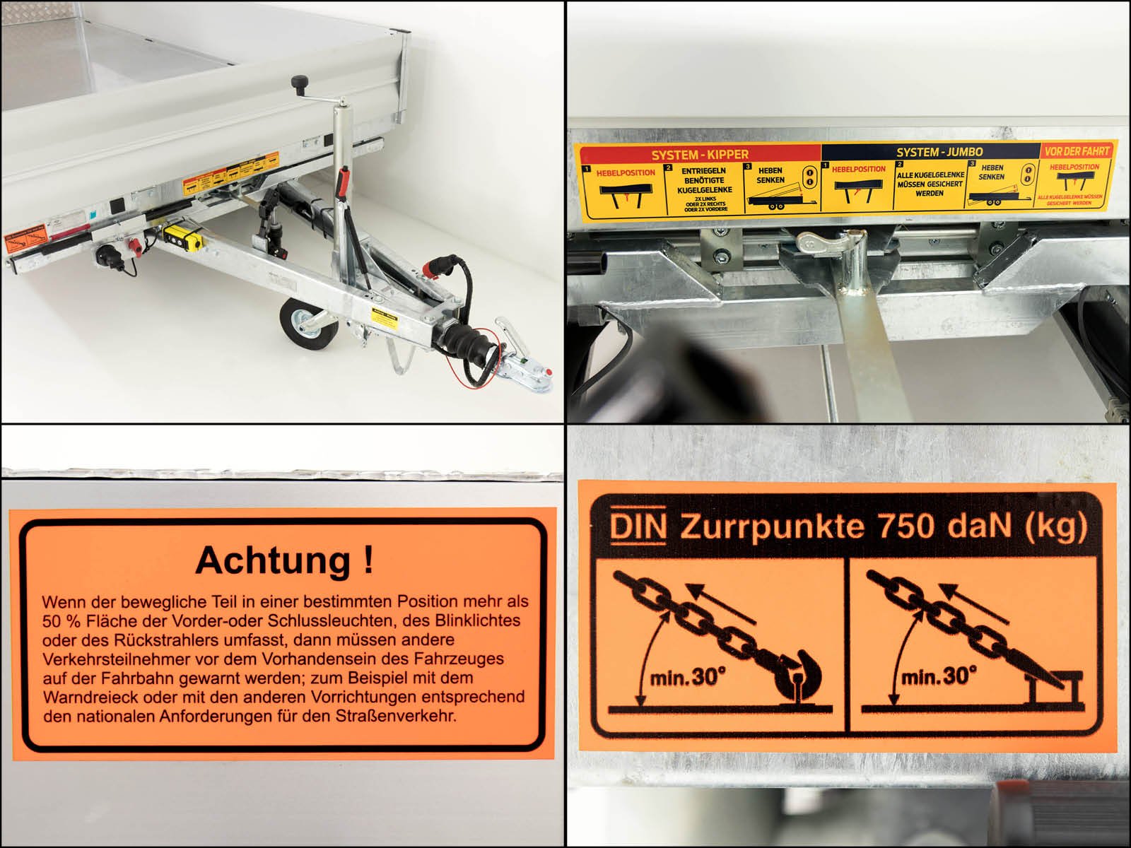 Vezeko Multidreiseitenkipper VMDK35.3 | 185x350cm 3,5t | Ladefläche kippbar | Gitteraufsatz – Bild 6