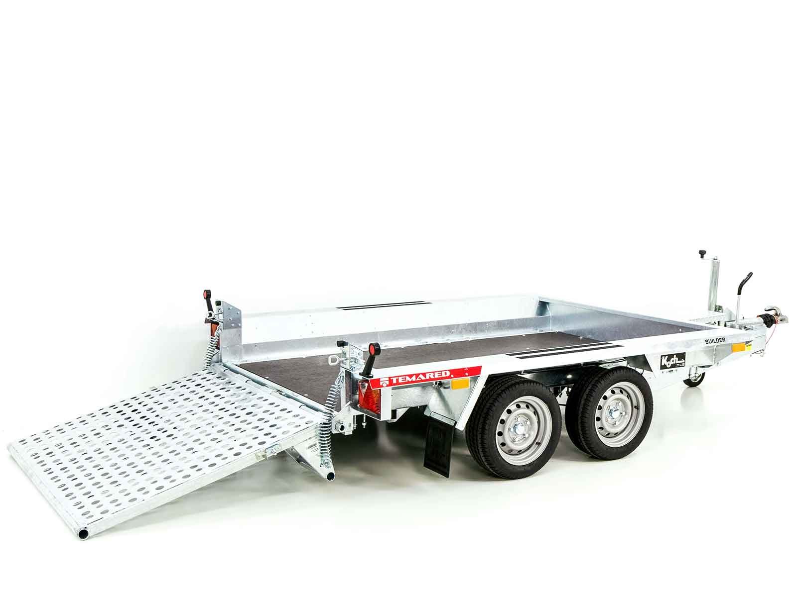 Temared Baumaschinenanhänger Builder 153x260 cm 2,7t | Rampe – Bild 7