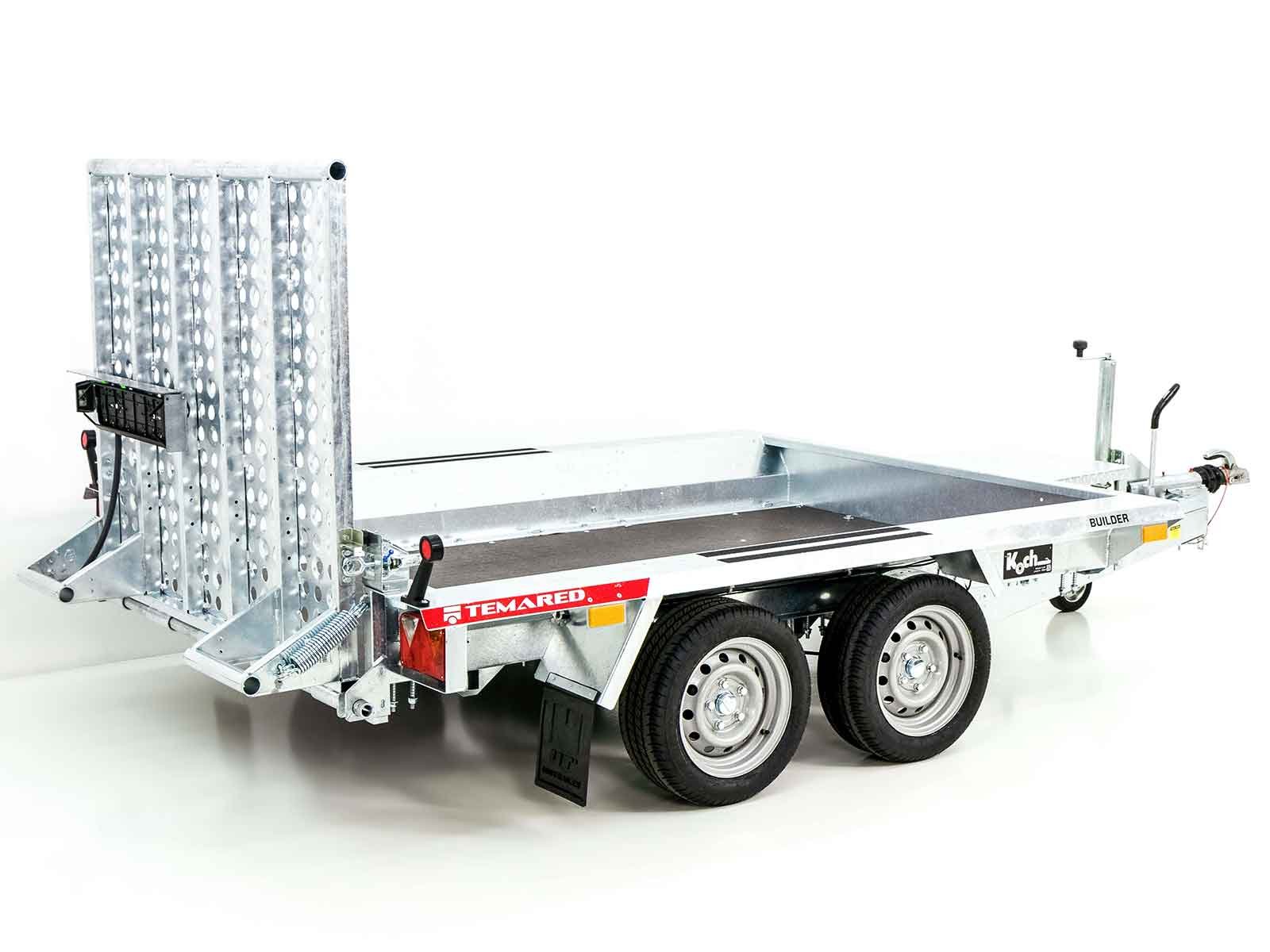 Temared Baumaschinenanhänger Builder 153x260 cm 2,7t | Rampe – Bild 9