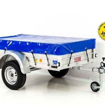 Koch Anhänger mit Plane 105x205cm 750kg | Typ U2 | Flachplane Profi blau