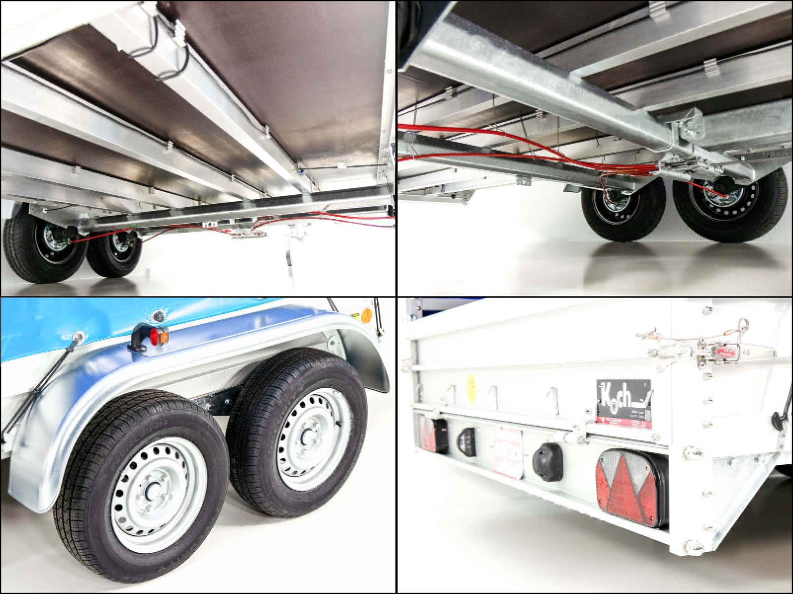 Koch Anhänger mit Plane 185x400cm 2600kg | Typ 10.26 | Hochplane 200cm - Hellblau – Bild 10