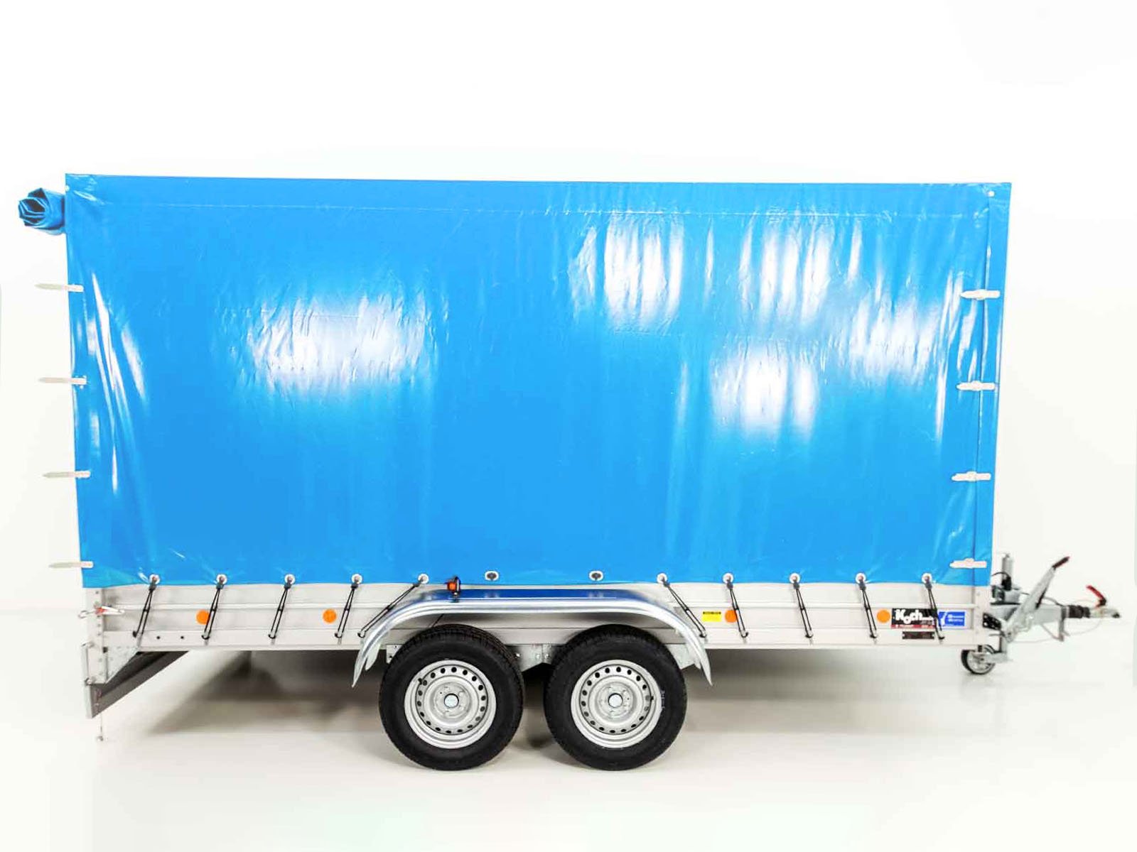 Koch Anhänger mit Plane 185x400cm 2600kg | Typ 10.26 | Hochplane 200cm - Hellblau – Bild 5