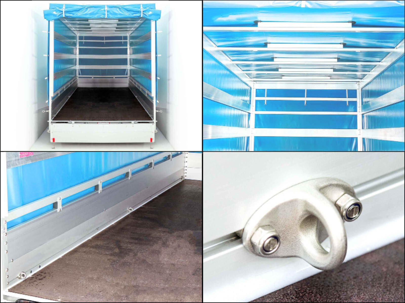 Koch Anhänger mit Plane 185x400cm 2600kg | Typ 10.26 | Hochplane 200cm - Hellblau – Bild 7