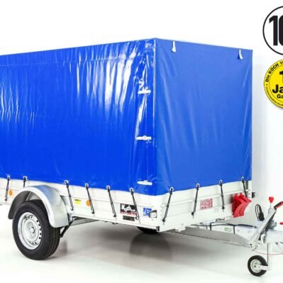 Koch Anhänger mit Plane 150x300cm 1300kg | Typ 7.13 | Hochplane 160cm – Blau