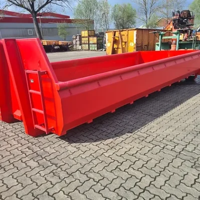 Roll-Off-Container mit roten Doppelflügeltüren (12 m³)