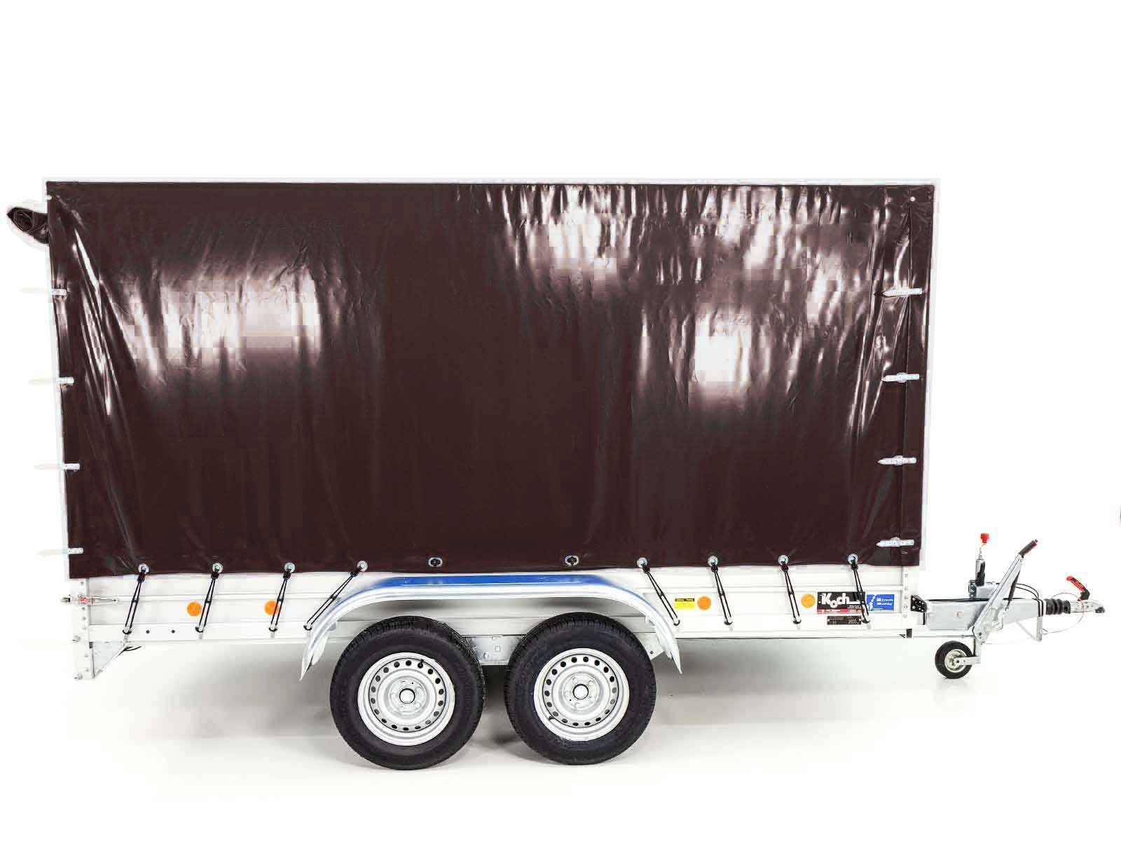 Koch Anhänger mit Plane 150x350cm 2600kg | Typ 8.26 | Hochplane 180cm Schwarz – Bild 15