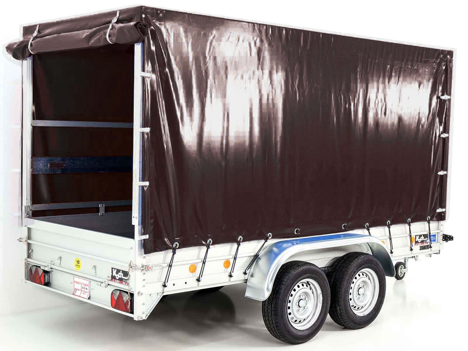 Koch Anhänger mit Plane 150x350cm 2600kg | Typ 8.26 | Hochplane 180cm Schwarz – Bild 16