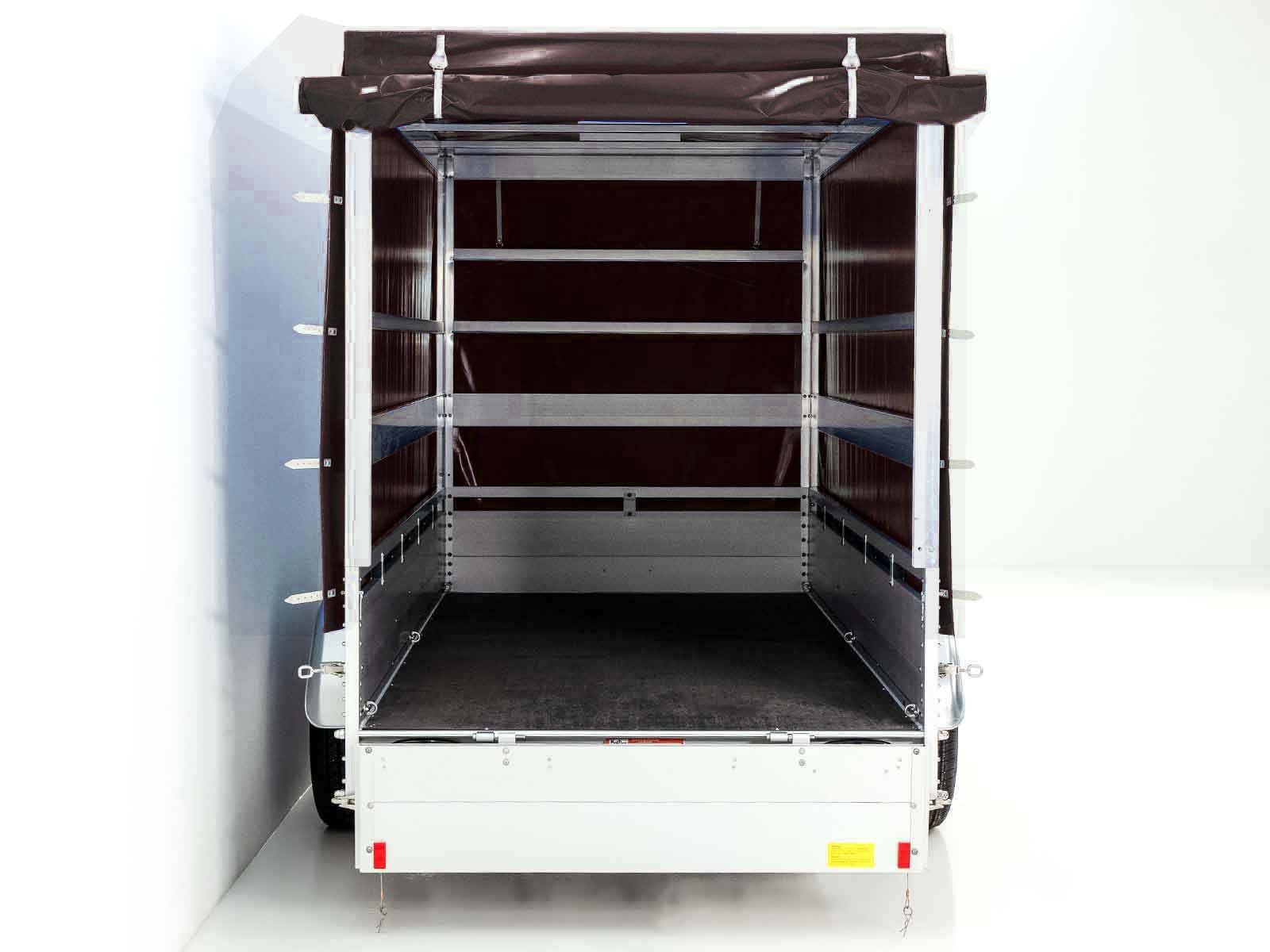 Koch Anhänger mit Plane 150x350cm 2600kg | Typ 8.26 | Hochplane 180cm Schwarz – Bild 3