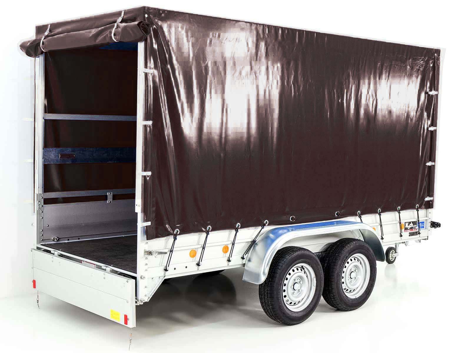 Koch Anhänger mit Plane 150x350cm 2600kg | Typ 8.26 | Hochplane 180cm Schwarz – Bild 4