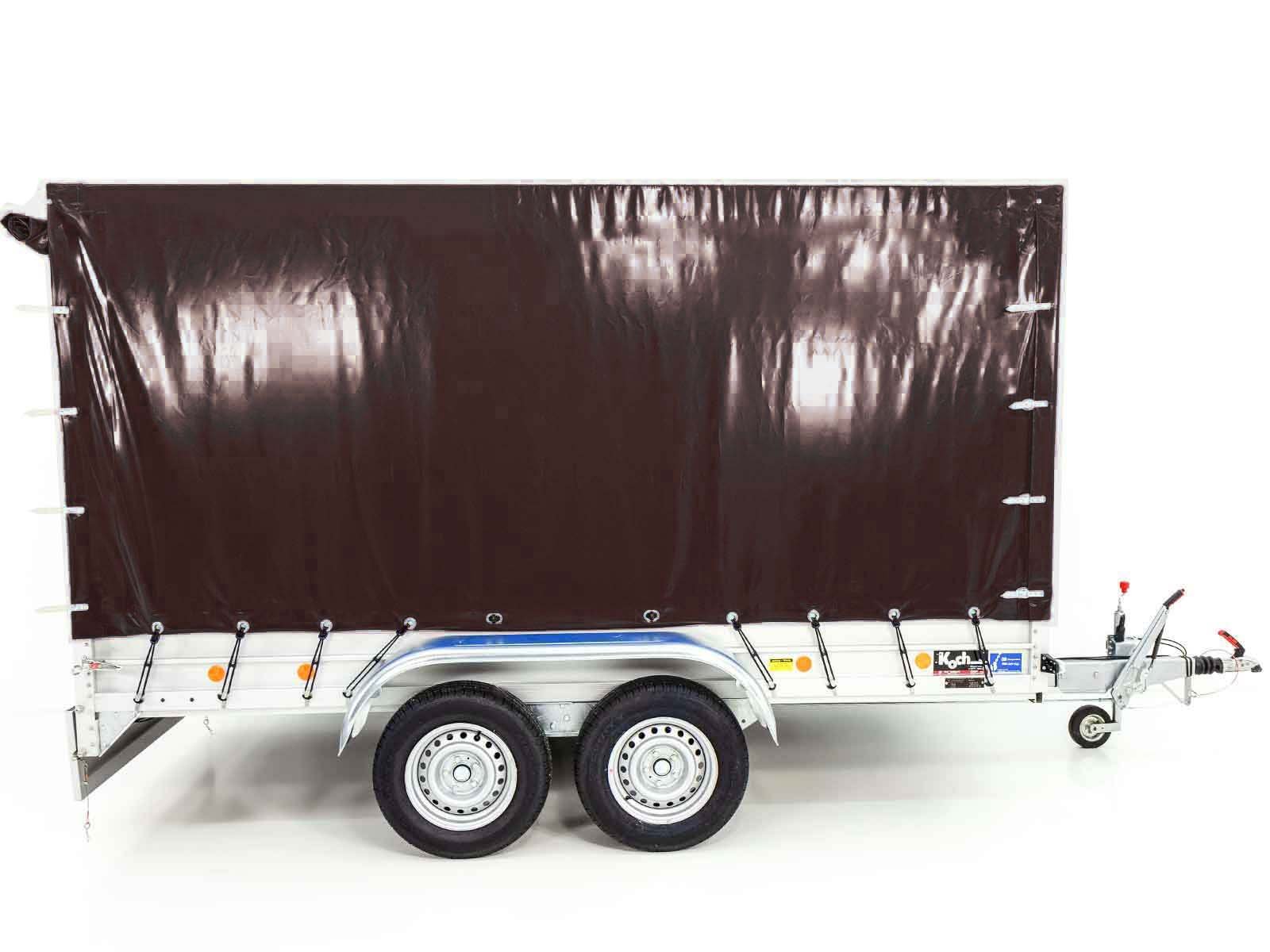Koch Anhänger mit Plane 150x350cm 2600kg | Typ 8.26 | Hochplane 180cm Schwarz – Bild 6