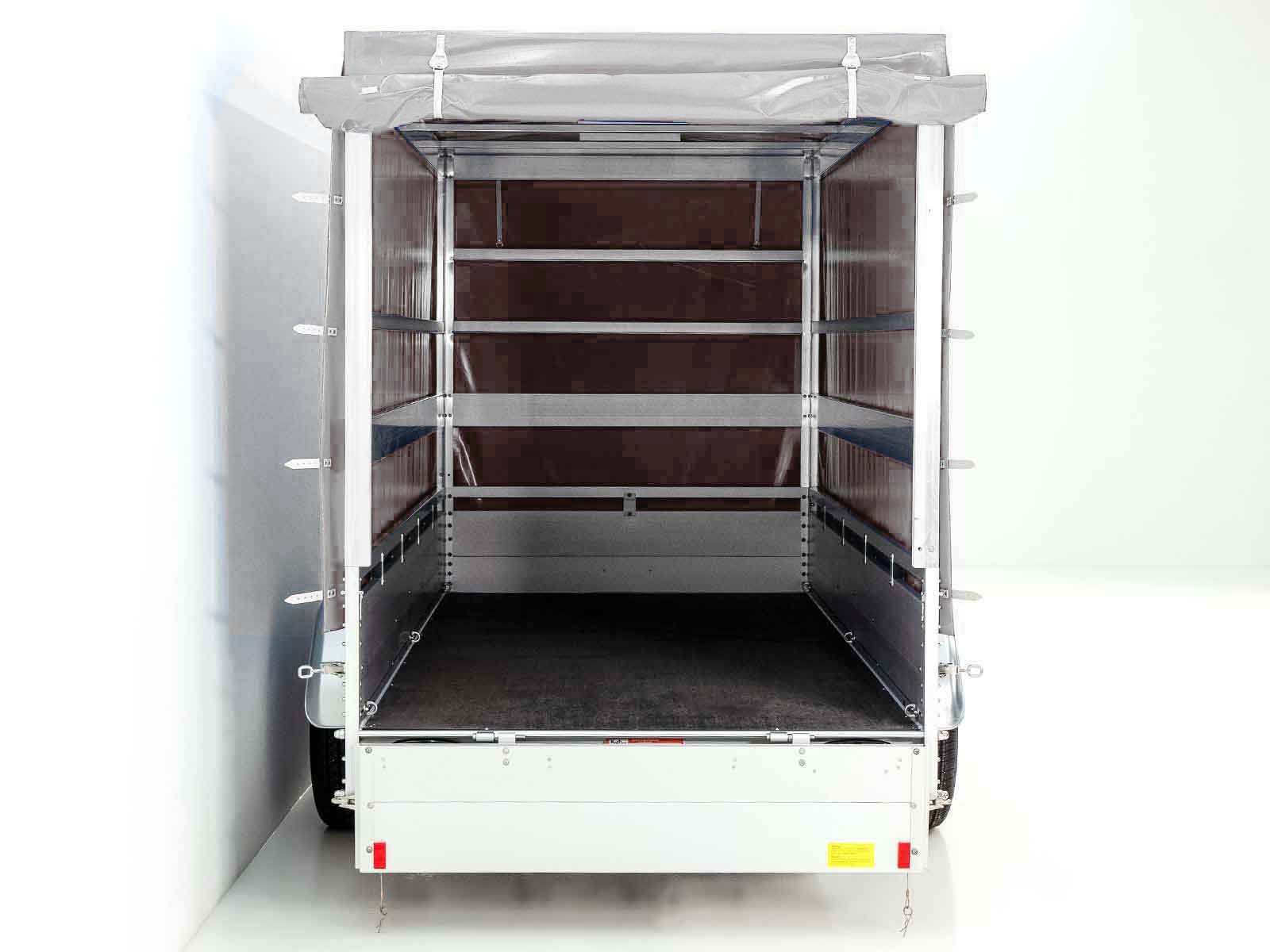 Koch Anhänger mit Plane 150x350cm 2600kg | Typ 8.26 | Hochplane 180cm Silber – Bild 8
