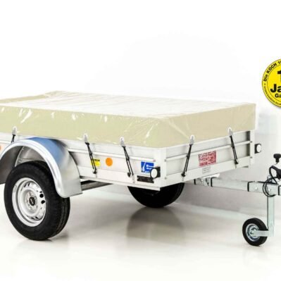 Koch Anhänger mit Plane 105x205cm 750kg | Typ U2 | Flachplane Profi Elfenbein beige