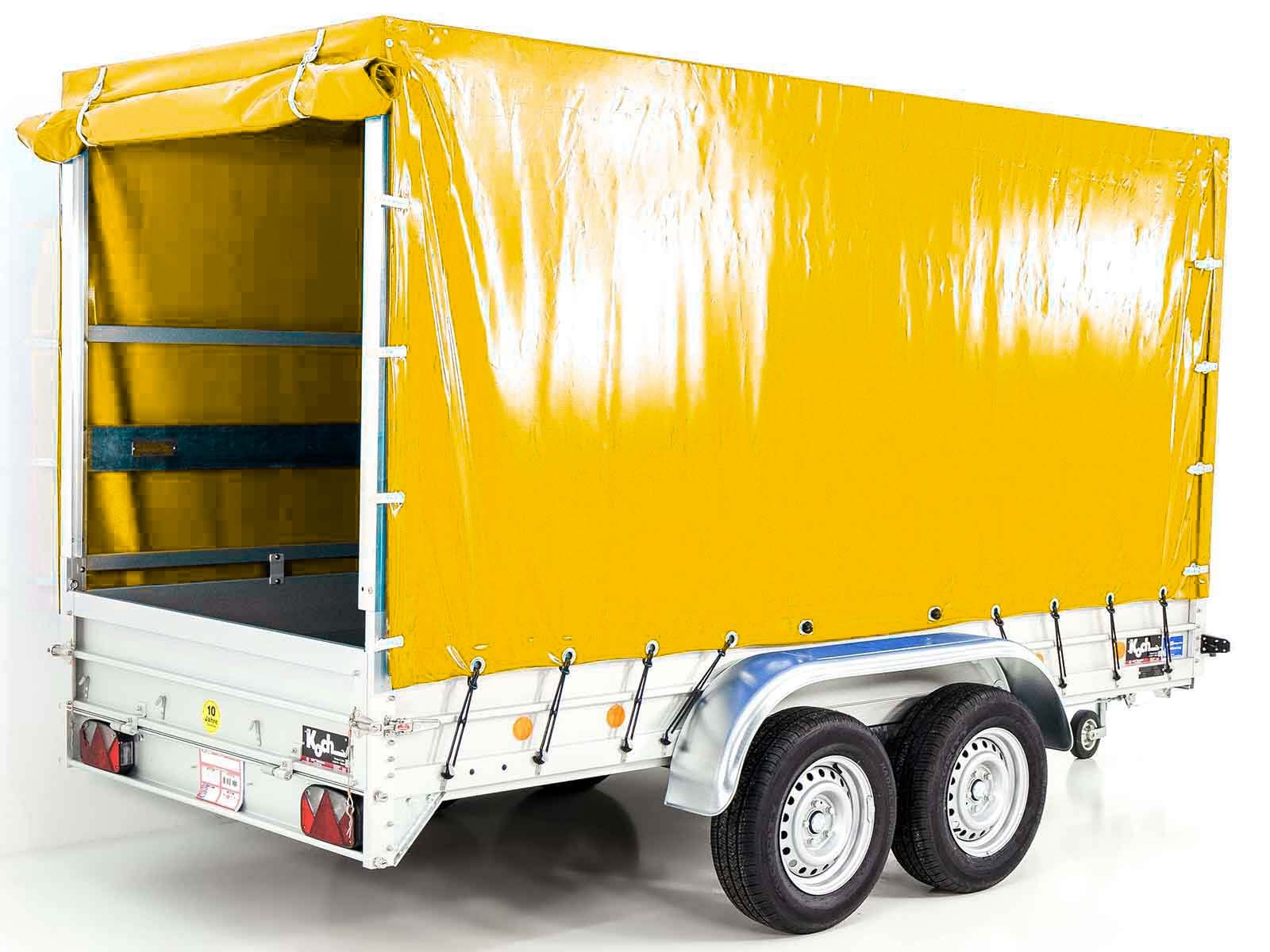 Koch Anhänger mit Plane 150x350cm 2600kg | Typ 8.26 | Hochplane 180cm - Gelb – Bild 12