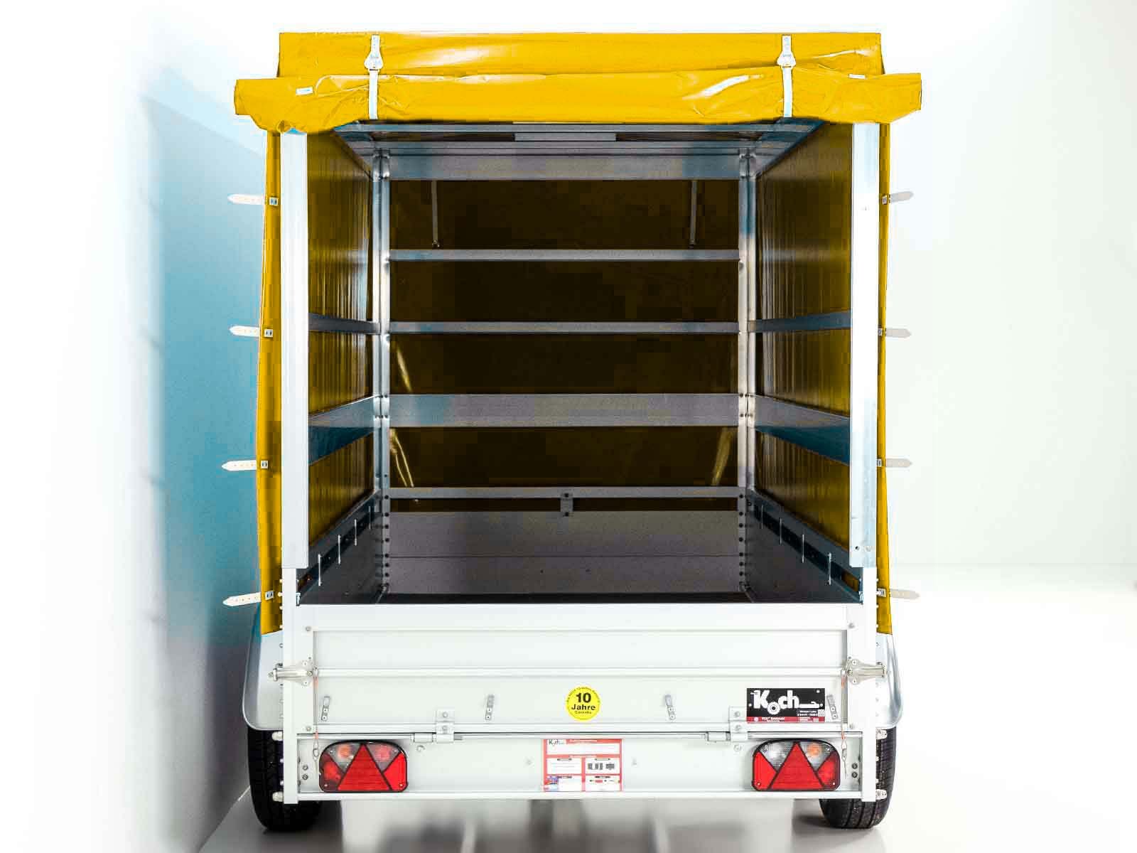 Koch Anhänger mit Plane 150x350cm 2600kg | Typ 8.26 | Hochplane 180cm - Gelb – Bild 13