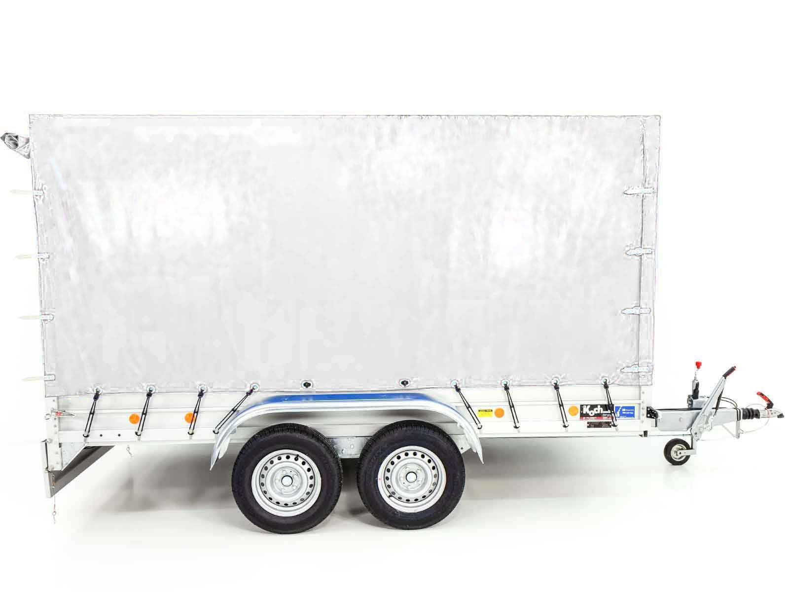 Koch Anhänger mit Plane 150x350cm 2600kg | Typ 8.26 | Hochplane 180cm - Weiß – Bild 15