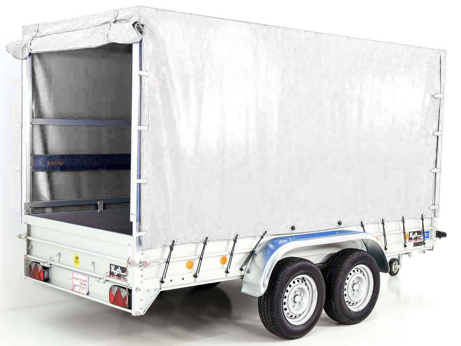 Koch Anhänger mit Plane 150x350cm 2600kg | Typ 8.26 | Hochplane 180cm - Weiß – Bild 11