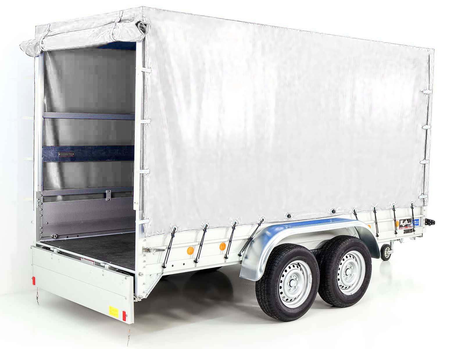 Koch Anhänger mit Plane 150x350cm 2600kg | Typ 8.26 | Hochplane 180cm - Weiß – Bild 14