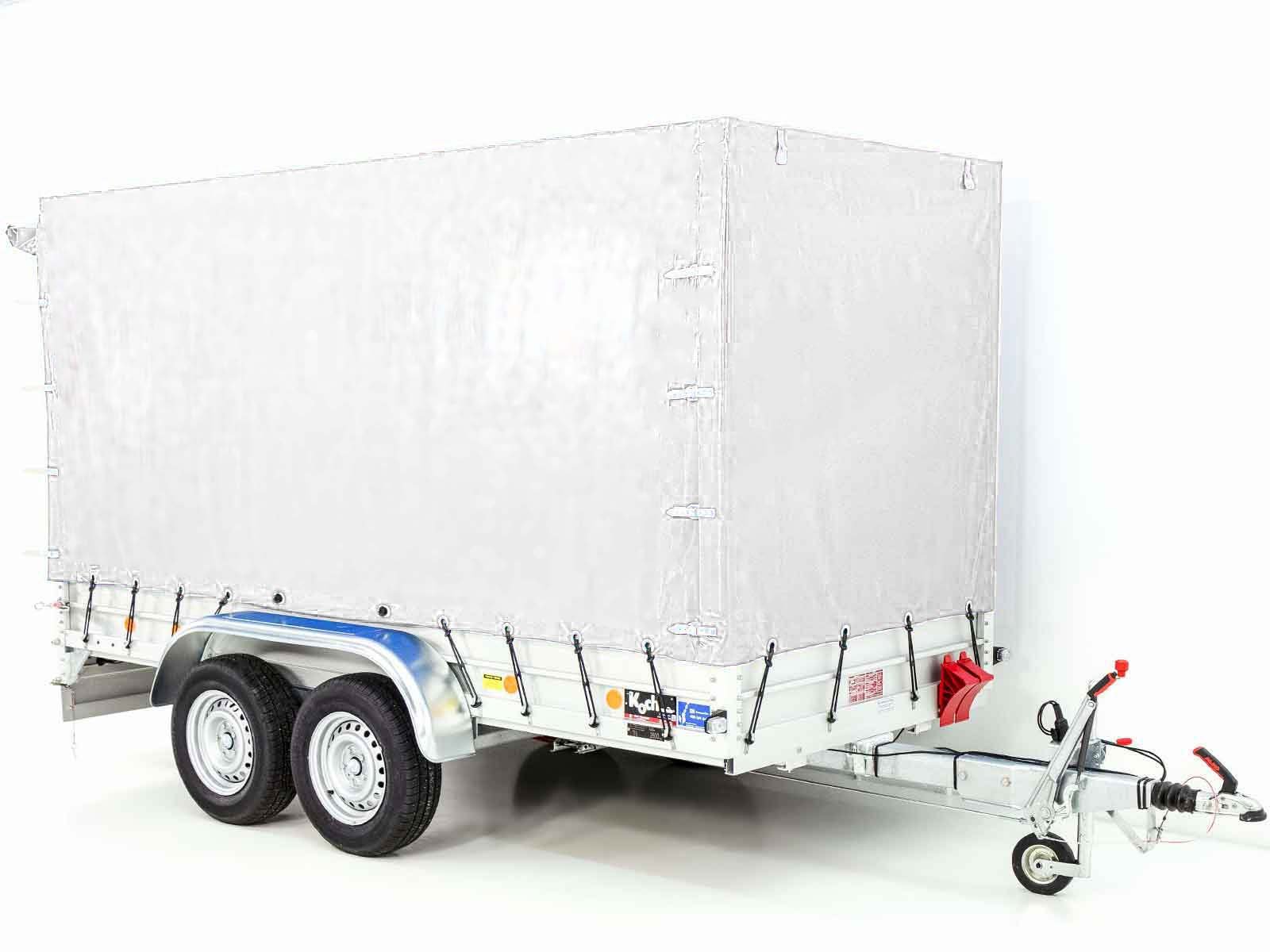 Koch Anhänger mit Plane 150x350cm 2600kg | Typ 8.26 | Hochplane 180cm - Weiß – Bild 2