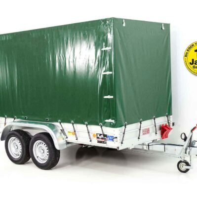 Koch Anhänger mit Plane 150x350cm 2600kg | Typ 8.26 | Hochplane 180cm – Grün