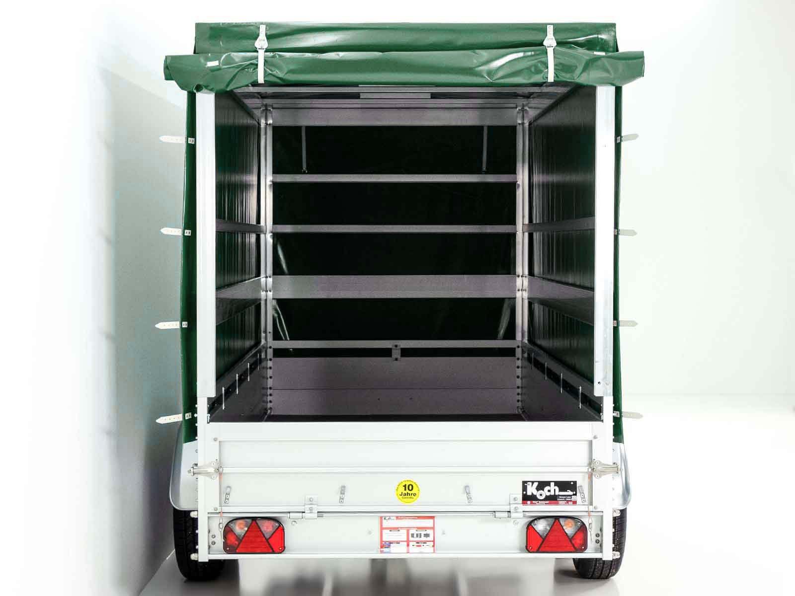 Koch Anhänger mit Plane 150x350cm 2600kg | Typ 8.26 | Hochplane 180cm - Grün – Bild 7