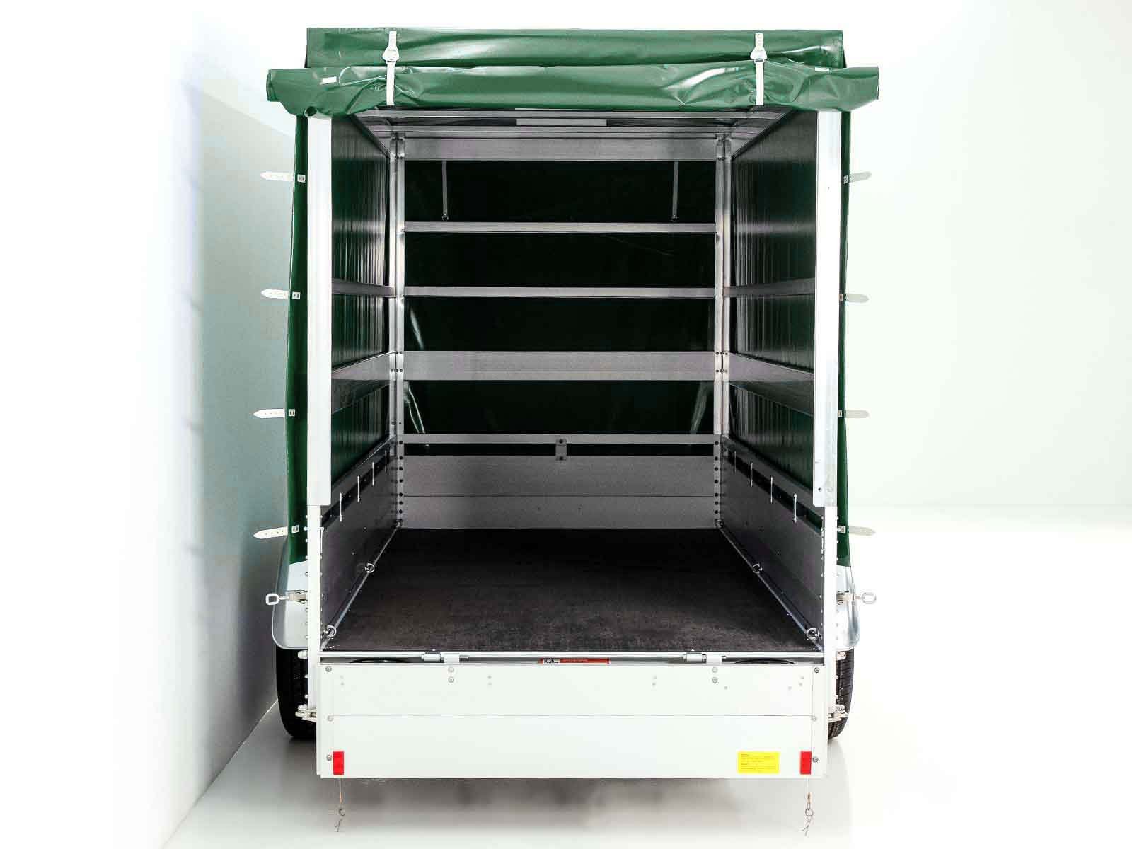 Koch Anhänger mit Plane 150x350cm 2600kg | Typ 8.26 | Hochplane 180cm - Grün – Bild 8